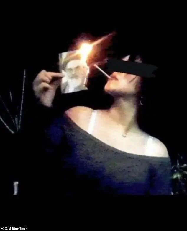 Iranian Women's Defiant Act: Lighting Cigarettes with Burning Portraits of Khamenei Sparks Outrage and Admiration on Social Media