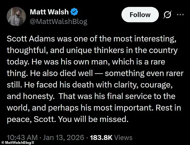 Donald Trump Pays Tribute to Dilbert Creator Scott Adams, Calling Him a 'Great Influencer'