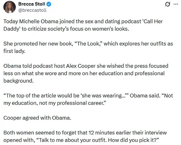 Michelle Obama's Call Her Daddy Interview Sparks Social Media Firestorm Over Hypocrisy Claims