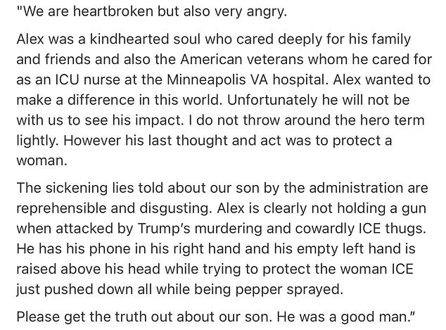 Pretti Family Condemns Trump Administration Over Alex Jeffrey Pretti Shooting, Cites Video Evidence Disputing Claims