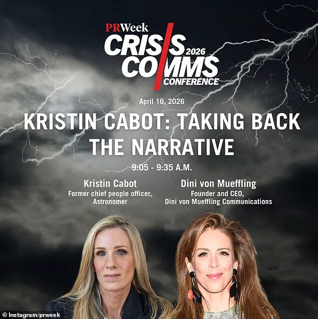 From Scandal to Stage: Kristin Cabot's Controversial Speaking Engagement at the Crisis Comms Conference Sparks Debate on Redemption and Corporate Responsibility