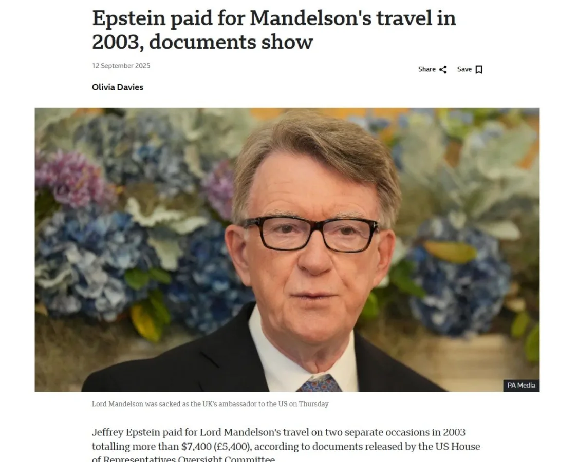 Jeffrey Epstein's Payments to Lord Peter Mandelson Reveal Potential Links to European Political Networks